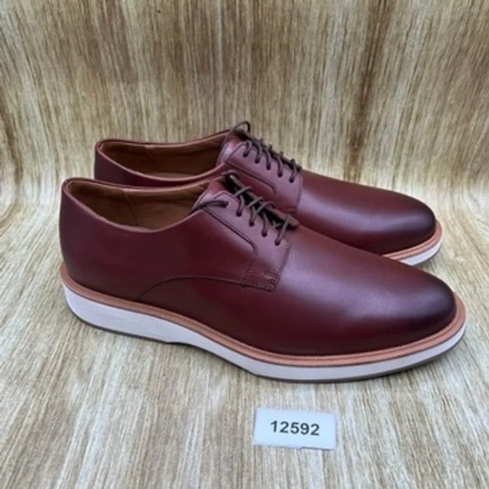 Allen Edmonds Benson Derby Men's Size 11 D Chili Leather Plain Toe Wedge 7797